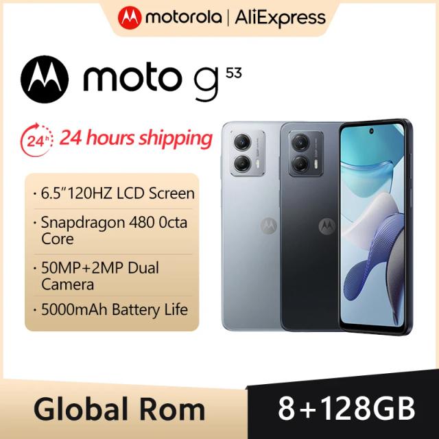 Global ROM Motorola MOTO G53 Smartphone 8GB 128GB Snapdragon 480 Mobile Phone 6.5'' 120Hz LCD Screen 50MP Camera 5000mAh Battery on Productcaster.