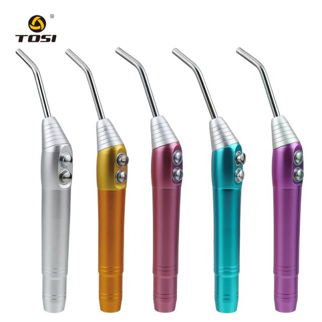 Stainless Steel Dental Air Water Spray Triple 3 Way Syringe Handpiece + 2 Nozzles Tips Tubes For Chair Instrument Clinical Tools on Productcaster.