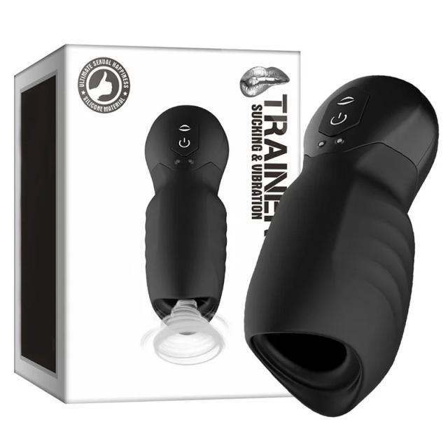 1PCS Powerful 7-Frequency Vibration 3-Frequency Sucking Masturbator Device Men’s Penis Sucking Oral Masturbator Blow Job For Men on Productcaster.