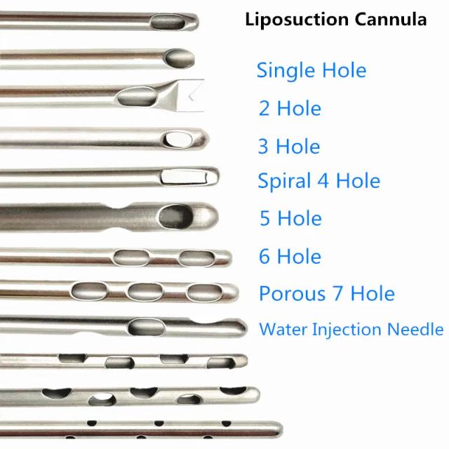 Liposuction Cannulas Mixed Multifunctional Fat Harvesting Cannula Porous Planer Needle Cannula Incision Cannula Beauy tools on Productcaster.