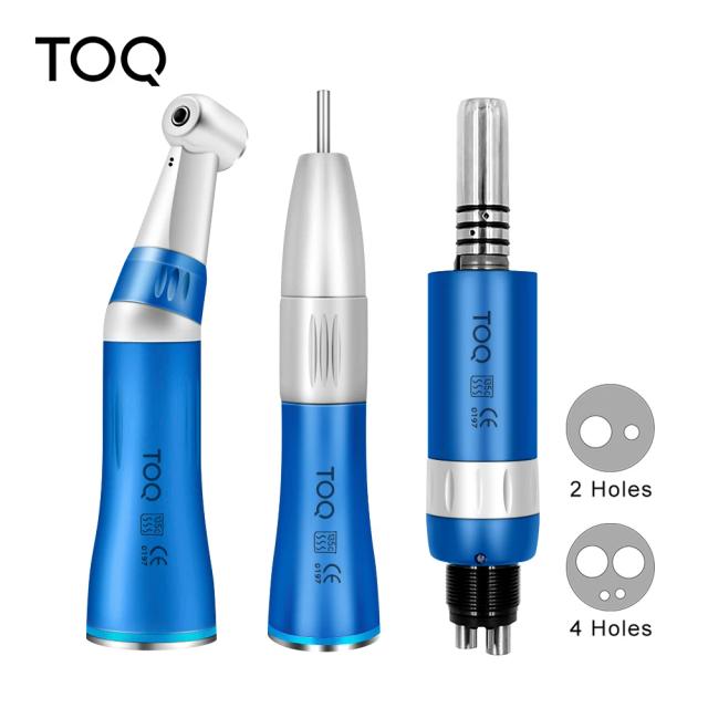 Dental Internal Low Speed Handpiece Kit 2/ 4 Hole Straight Contra Angle Air Motor Air Turbine Set colorful on Productcaster.