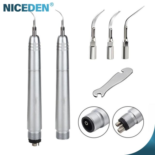 Dental Ultrasonic Air Scaler with 3 Tips Tooth Calculus Remover Cleaning Tool Handpiece Whiten 2Holes/4 Holes Tooth Cleaner Dent on Productcaster.