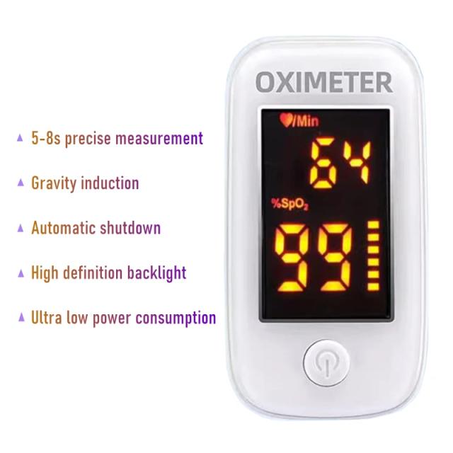 Medical Digital Finger Clip Pulse Oximeter LED Display SPO2 PR PI Heart Rate Monitor Sleep Monitor Blood Oxygen Saturation Meter on Productcaster.