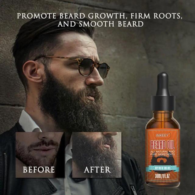 Men Fast Beard Growth Oil Natural Organic Care Oil Essence Growth Enhancer Strong Nourishing Beard Beard Products Beard Car Q6C6 on Productcaster.