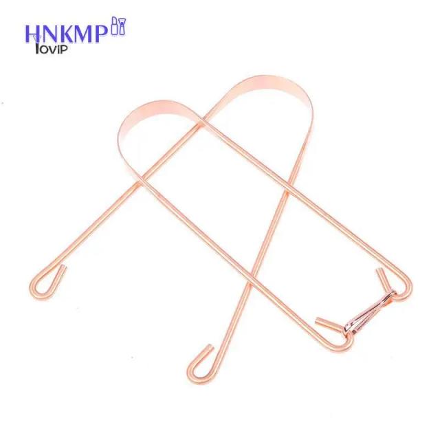 Tongue Scraper Copper Oral Cleaner Brush Fresh Breath Cleaning Coated Tongue Toothbrush Oral Hygiene Care Tools on Productcaster.