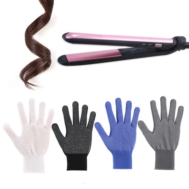 1Pair Hair Straightener Perm Curling Hairdressing Heat Resistant Finger Glove Hair Styling Tools Heatproof Protective Gloves on Productcaster.