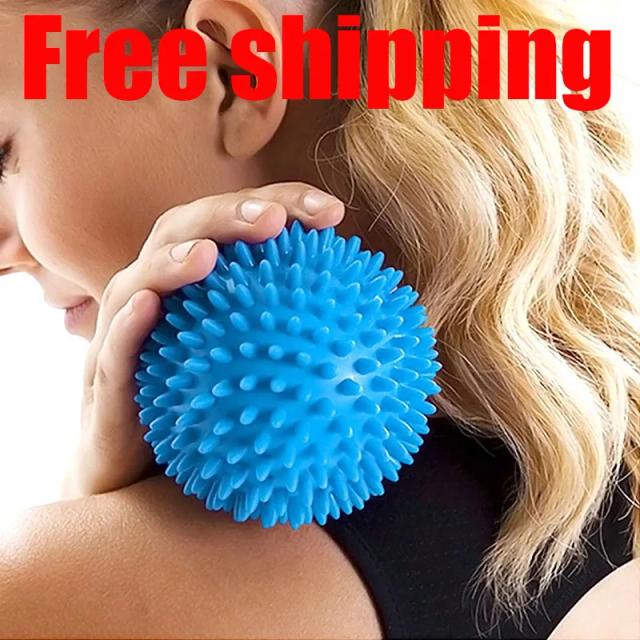 7.5cm Spiky Massage Ball Hand Foot Body Pain Stress Massager Relief Trigger Point Health Care Sport Toy Random Color on Productcaster.