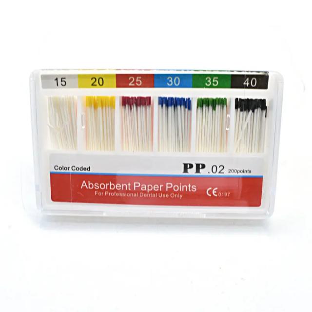 Dental Absorbent 0.02 Paper Points 15-40 Root Cancel Endodontics Cotton Fiber Tips Dentist Product 45-80 on Productcaster.