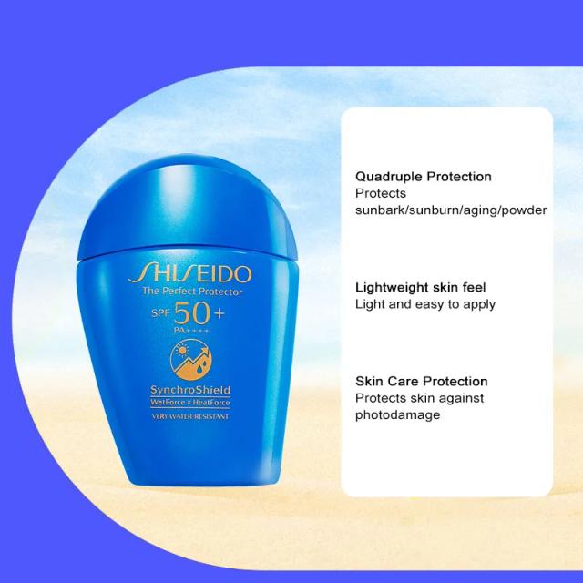 Skin Care Shiseido Blue Fat Man SPF50+ Sunscreen Cream Men's And Women's Concealer Isolation Lotion Moisturizing Whitening Cream on Productcaster.