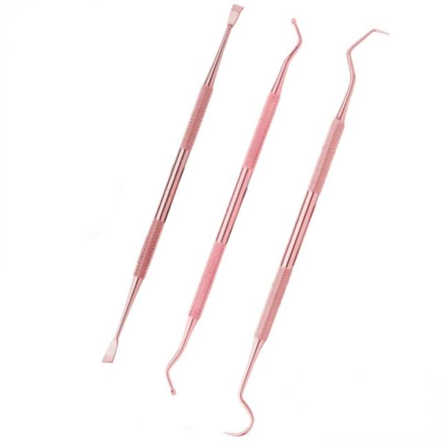 3PCS Stainless Steel Double Ends Dentist Teeth Clean Hygiene Explorer Probe hook Pick Dental Tool Products dental accessories on Productcaster.