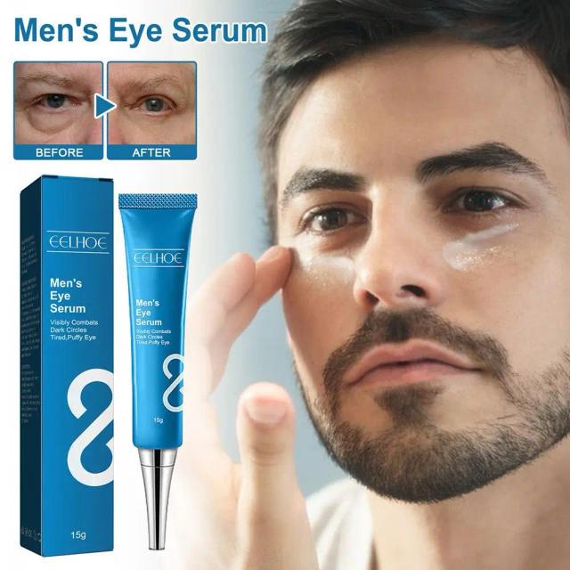 Men Eye Serum Anti Wrinkle Remove Dark Circles Eye Bags Puffiness Anti Aging Fade Fine Lines Moisturizing Firmness Eye Care 15g on Productcaster.