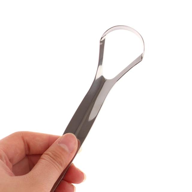 Stainless Steel Tongue Scraper Brush Cleaning Scraper Oral Care Keep Fresh Breath Improve Oral Hygiene Tongue Cleaner Tools on Productcaster.