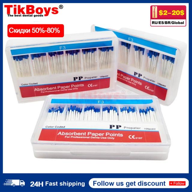 1Box Absorbent Paper Point Tooth Root Cotton Fiber Tips Dentist Products Dental Materi #15-40 F1 F2 odontológico para dentista on Productcaster.