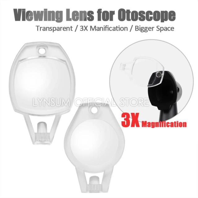 Plastic Transparent Spare Viewing Window Lens Parts Replacement Glasses 3X Magnification Accessory for Ear Endoscope Otoscope on Productcaster.