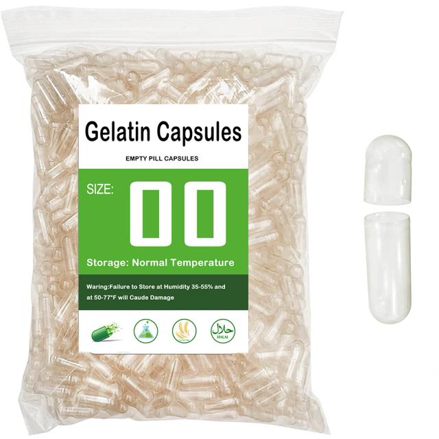 1000Pcs 000#,00#,0# Empty Capsule Clear Hollow Transparent Hard Gelatin Seperated Joined Capsule Shell Pill Packaging on Productcaster.