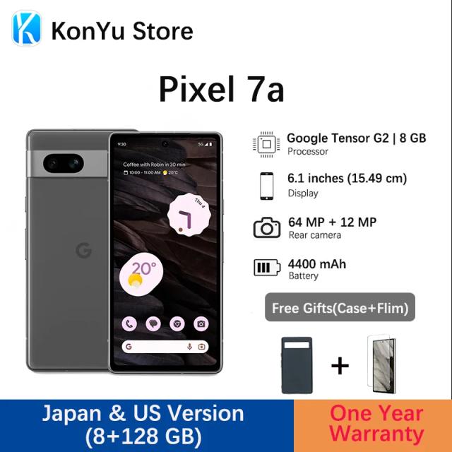 2023Brand New Original Google Pixel 7a Google Tensor G2 6.1 inches 64 MP + 12 MP 4400 mAh Google Smart Phone Support NFC Android on Productcaster.