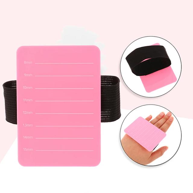 Grafted Eyelash Show Board Eyelash Extension Hand Plate Lash Holder Eyelash Extension Pallet with Adjustable Wrist Strap on Productcaster.