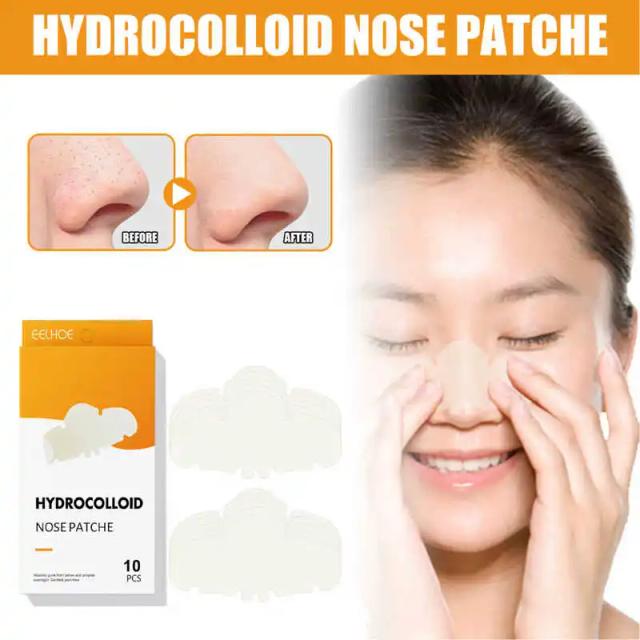 EELHOE 10Pcs Hydrocolloid Nose Patches Set Face Acne Pimple Blackhead Removal Plaster Stick Pore Deep Cleansing Strips Skin Care on Productcaster.