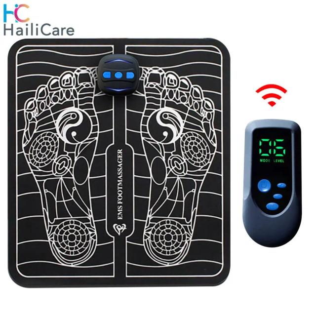 Electric EMS Foot Massager Pad Electrical Muscle Stimulation Foot Massager USB Charging Portable Foldable Massage Mat on Productcaster.