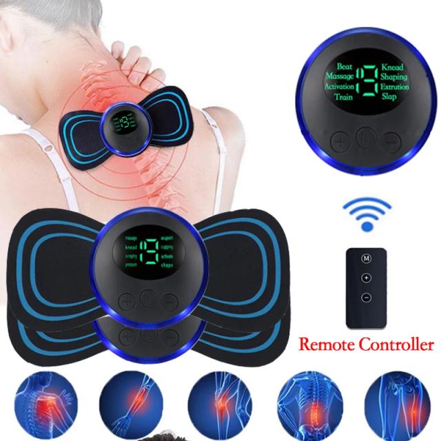 Smart Electric Neck Massager Portable Rechargeable EMS Cervical Vertebra Massage Patch For Muscle Relax Pain Relief Dropshipping on Productcaster.