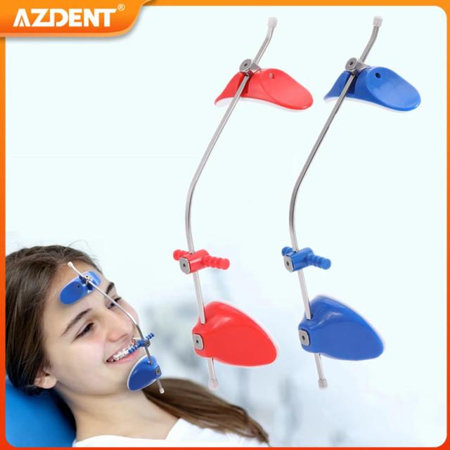 AZDENT Dental Orthodontic Forward Pull Headgear Facemask Single Lever Multi-Adjustable Face Mask with Screws on Productcaster.