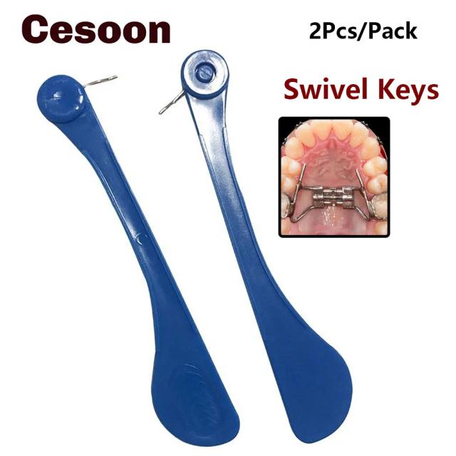 Cesoon 2Pcs/Pack Dental Orthodontic Implant Expansion Screw Rapid Palatal Expander Swivel Keys Dentistry Ortho Tools Instrument on Productcaster.