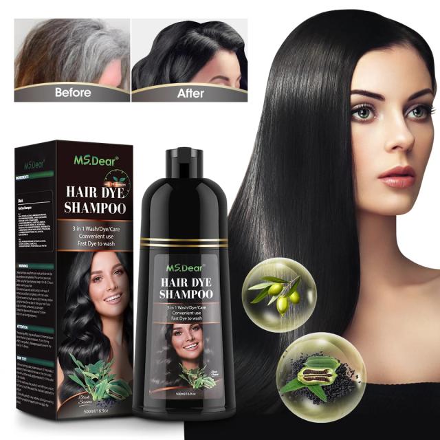 New Hair Dye Shampoo Natural Herbal Fast Dyeing Black Coffee Deep Moisturizing DIY Washing Dying Caring Hair Care Color Shampoo on Productcaster.