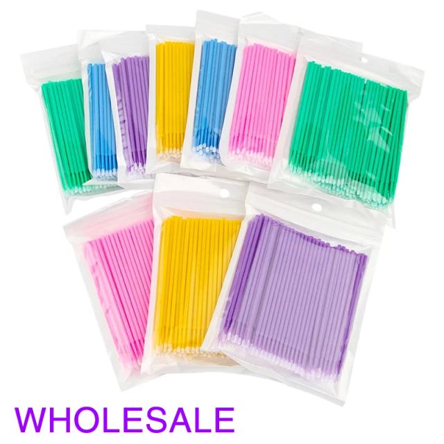 1000/500Pcs Disposable MicroBrush Eyelashes Extension Individual Lash Removing Swab Micro Brush For Eyelash Extension Tools on Productcaster.