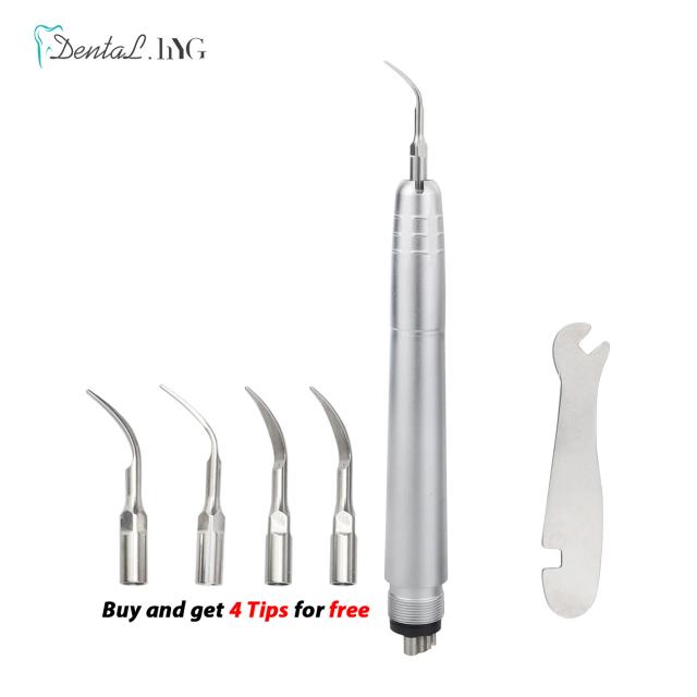 Dental Ultrasonic Air Scaler With 4 Tips Teeth Cleaning 2/4 Holes Handpiece Dental Teeth Whitening Cleaner Dentist Lab Clinic on Productcaster.