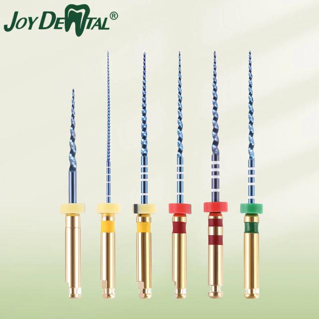 JOY DENTAL File Endo Niti Heat Activated Endodontics Files 25mm 02/04/06/07 Taper Root Canal Tools Engine Use 6 Pcs/Box on Productcaster.