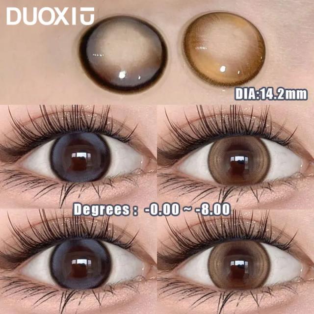 DuoXiu 1Pair New Colour Contacts Lenses Korea Natural Eye Lenses Blue Black Beauty Pupil Brown Eye Soft Lenses Free Shipping on Productcaster.