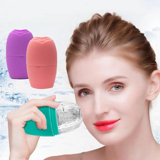 1pc Skin Care Beauty Lifting Contouring Tool Silicone Ice Cube Trays Ice Globe Ice Balls Face Massager Facial Roller Reduce Acne on Productcaster.