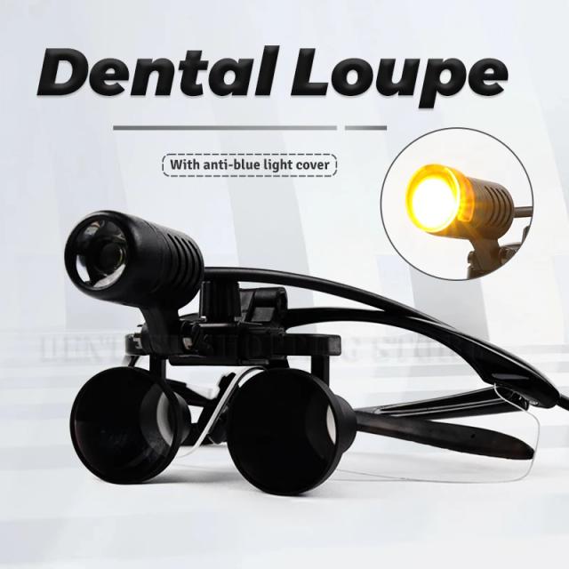 2.5 or 3.5 or 3.0 Binocular Dental Loupe With Lamp Portable Dentist Surgical Medical High quality on Productcaster.