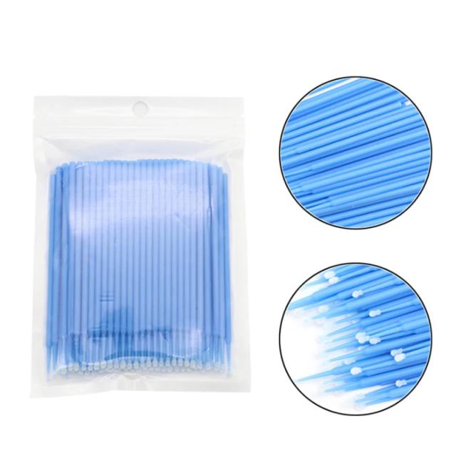 100Pcs/bag Disposable MicroBrush Eyelashes Extension Individual Lash Removing Swab Micro Brush Tools Eyelash Glue Cleaning Brush on Productcaster.