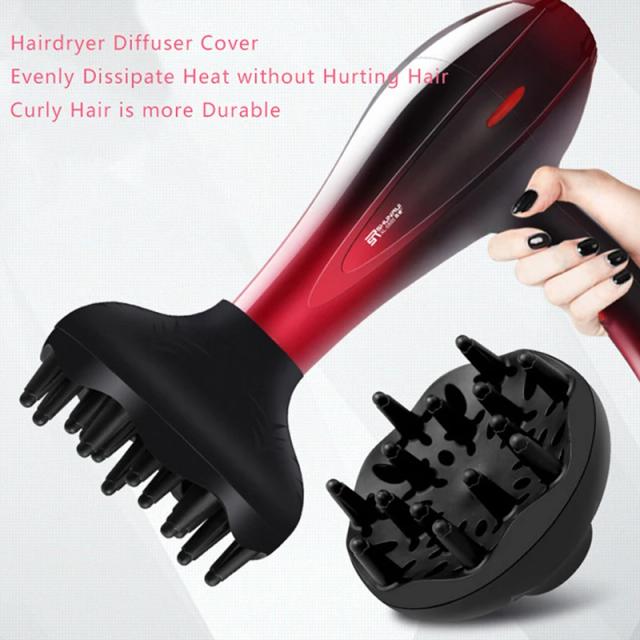 1pc Hair Diffuser Professional Hair Styling Curl Dryer Diffuser Universal Hairdressing Blower Styling Salon Curly Tool Black on Productcaster.