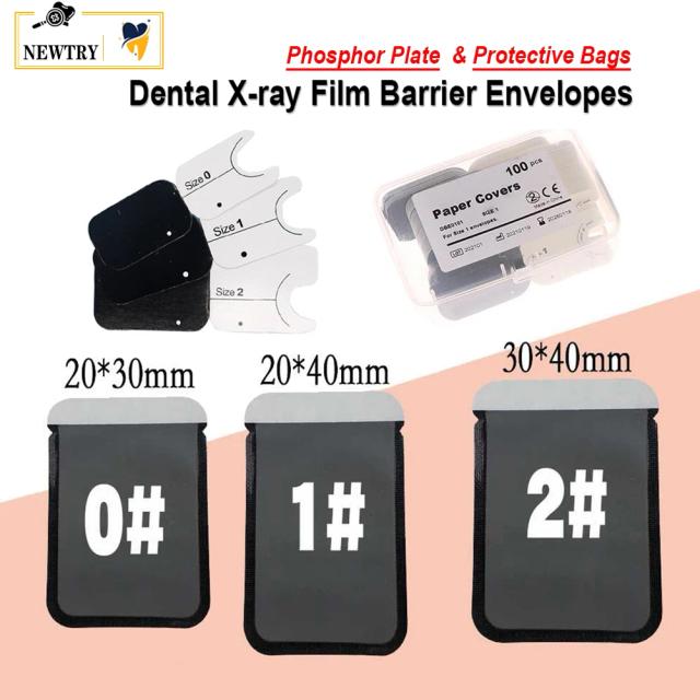 100Pcs Dental X-Ray Film Barrier Envelope Digital Xray Scan Protective Bags Dentist Clinic Phosphor Plate Sensor Pouch 0# 1# 2# on Productcaster.