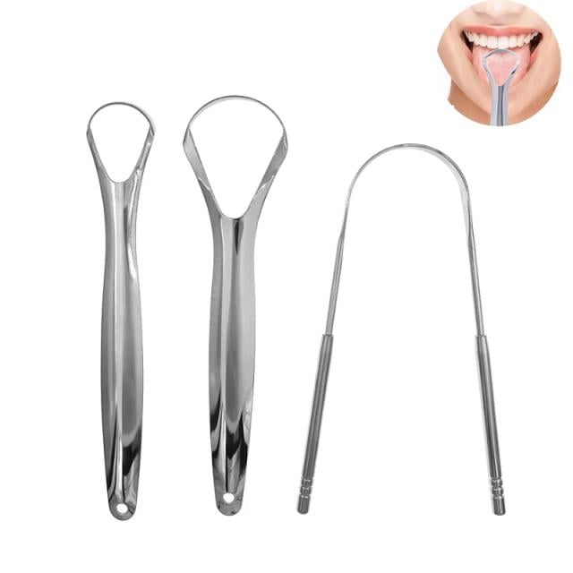 Tongue Scraper Professional Stainless Steel Tongue Scrapper Washable Tongue Scraper For Oral Hygiene Oral Care Cleaning Tool on Productcaster.