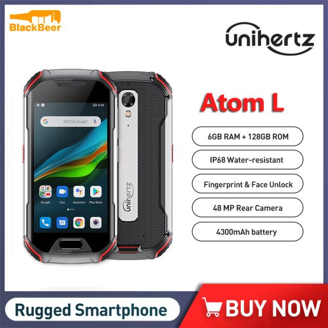 Unihertz Atom L Android 11 Rugged Smartphone 6GB+128GB Helio P60 Mobile Phone 48MP Rear Camera Unlocked Cellphones 4300mAh NFC on Productcaster.