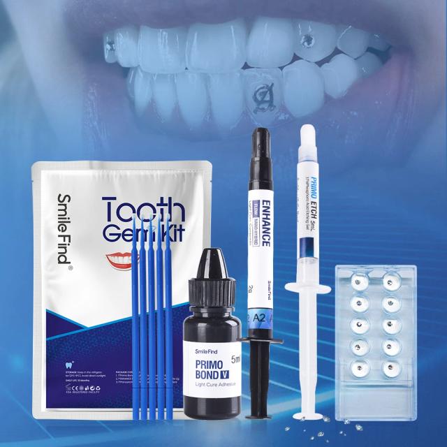 Tooth Gem Set Diy Crystal Jewelry Glue Teeth Decorations Etching Gel Dental Light Cure Adhesive Bonding Orthodontic Materials on Productcaster.