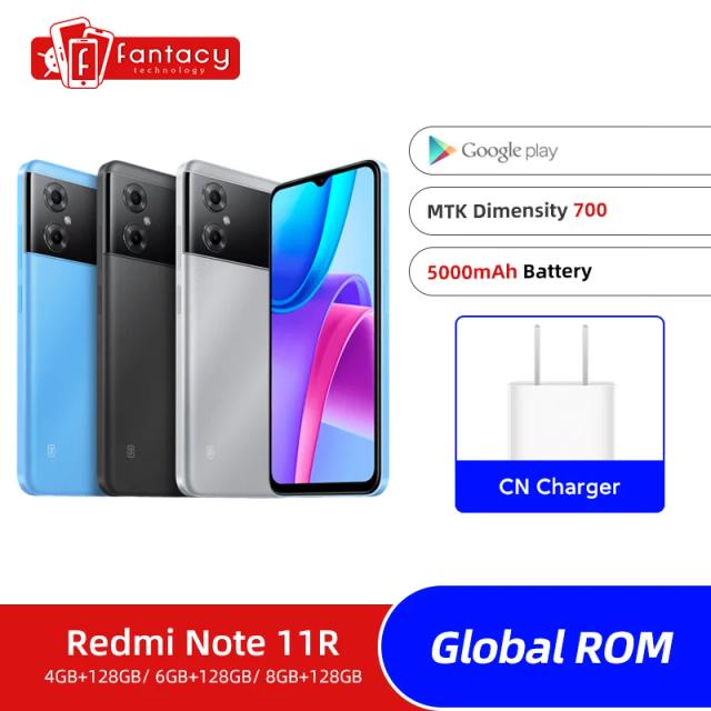 Global Rom Xiaomi Redmi Note 11R 5G 4/6/8+128GB MTK 700 5000mAh 90 Hz 6.58“ FHD+ 13MP Camera Bluetooth 5.1 on Productcaster.