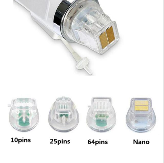 Disposable10/25/64 Pins Nano RF Microneedling Cartridge Gold Plated Acne Scar Removal Fractional RF Microneedling Machine on Productcaster.