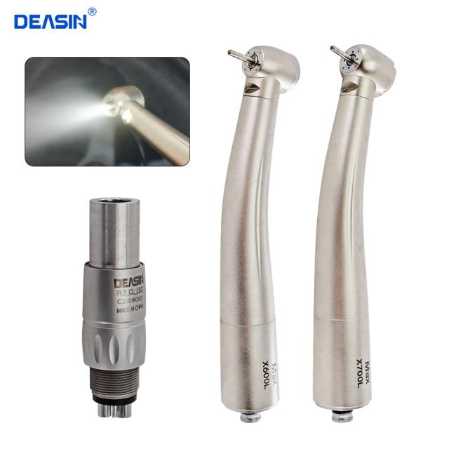 Dental Lab Equipment X600L X700L High Speed Ceramic Bearing Handpiece Air Turbine Standard Push Button Head With Optic Fiber on Productcaster.