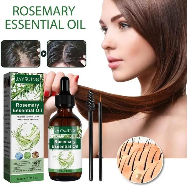 Rosemary Hair Essential Oil Repair Dry Scalp Cracked Skin Damage Hair Care 60ml Deep Conditioning Anti Hair Loss Essence Serum on Productcaster.