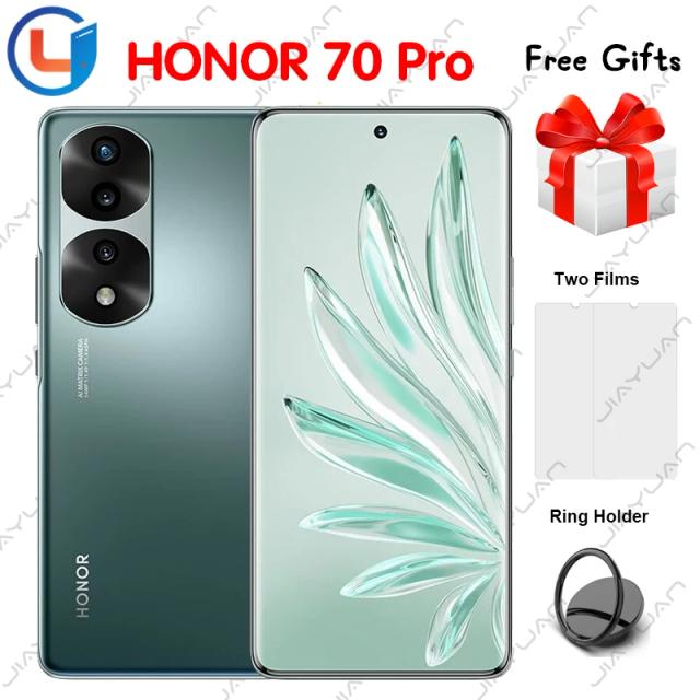 2022 Original HONOR 70 Pro 5G Mobile Phone 6.78Inch Screen Dimensity 8000 Octa Core Android 12 Fast Charging 100W NFC Smartphone on Productcaster.