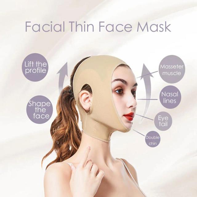 Sleeping V-face Slimming Artifact Bandage Lifting And Tightening Facial Double Chin Half Face Mask Facial Thin Face Mask on Productcaster.