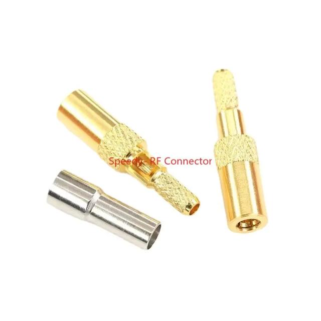 10PCS/lot SSMB Female Jack Connector SSMB Crimp for RG316 RG174 RG179 Coaxial Cable Jumper Brass Gold Plated Fast Delivery on Productcaster.