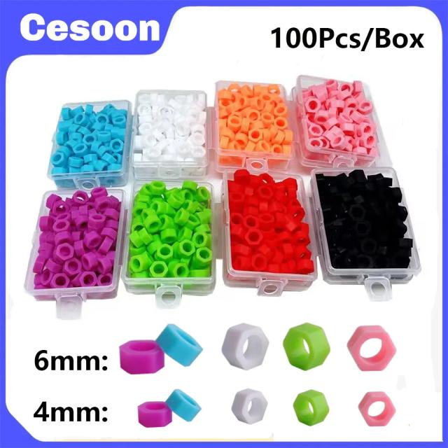 100Pcs/Box Dental Silicone Identification Color Code Rings Instrument Coloring Code Circle Autoclavable Disinfection Oral Care on Productcaster.