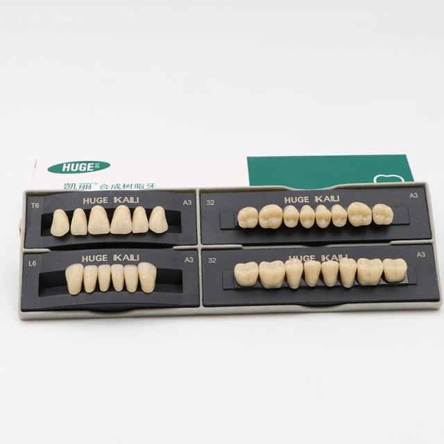 2 sets HUGE KAILI Dental Polymer Teeth Anterior Resin Denture Full Set Large Size 2 layers Dental Teeth on Productcaster.