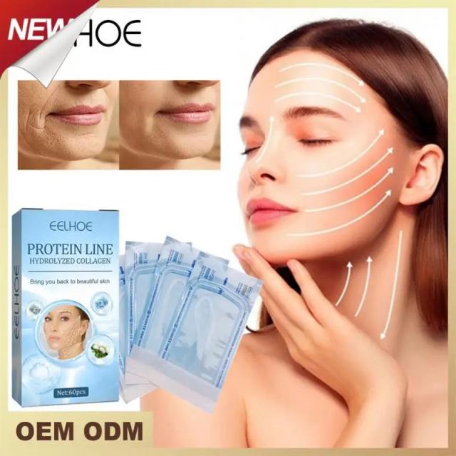 Protein Thread No Needle Anti Aging Lifting Face Line Anti Wrinkle Fade Face Thread Tighten Contour Facial Skin Care on Productcaster.