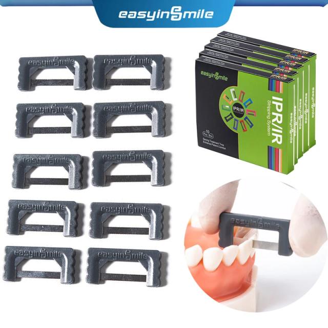 5x EASYINSMIL Dental Abrasion Orthodontic IPR Polishing Strip 0.1MM THK Strips Serrated Interproximal Dentistry Files on Productcaster.